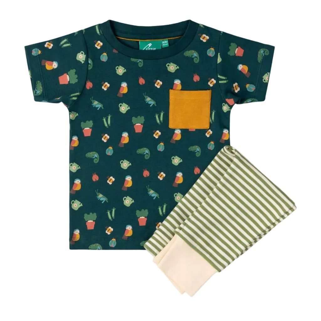 Organic Cotton T-Shirt & Jogger Playset - Spring Garden