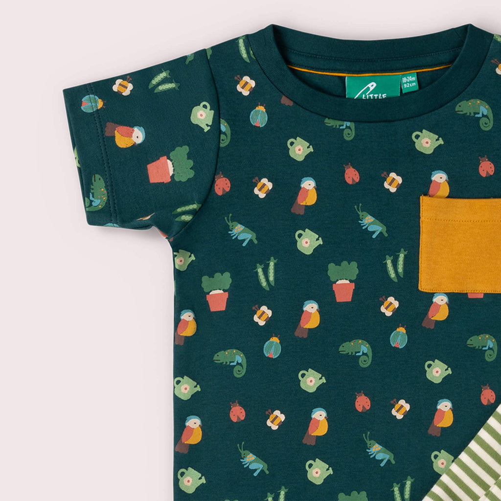 Organic Cotton T-Shirt & Jogger Playset - Spring Garden