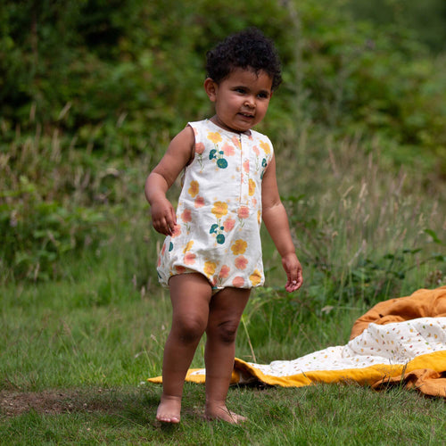 Organic Cotton Bubble Bodysuit - Flora