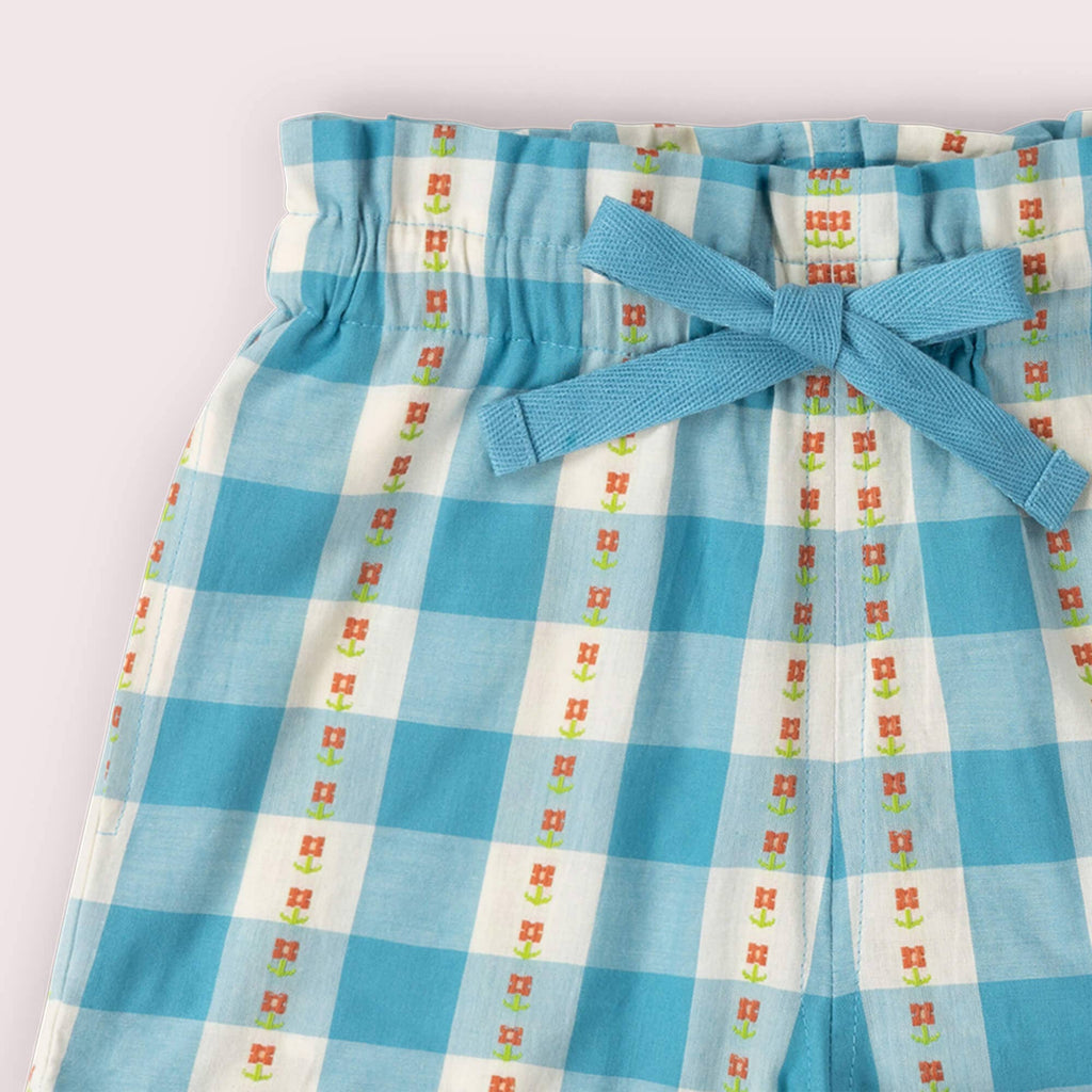 Organic Cotton Shorts - Blue Flowers
