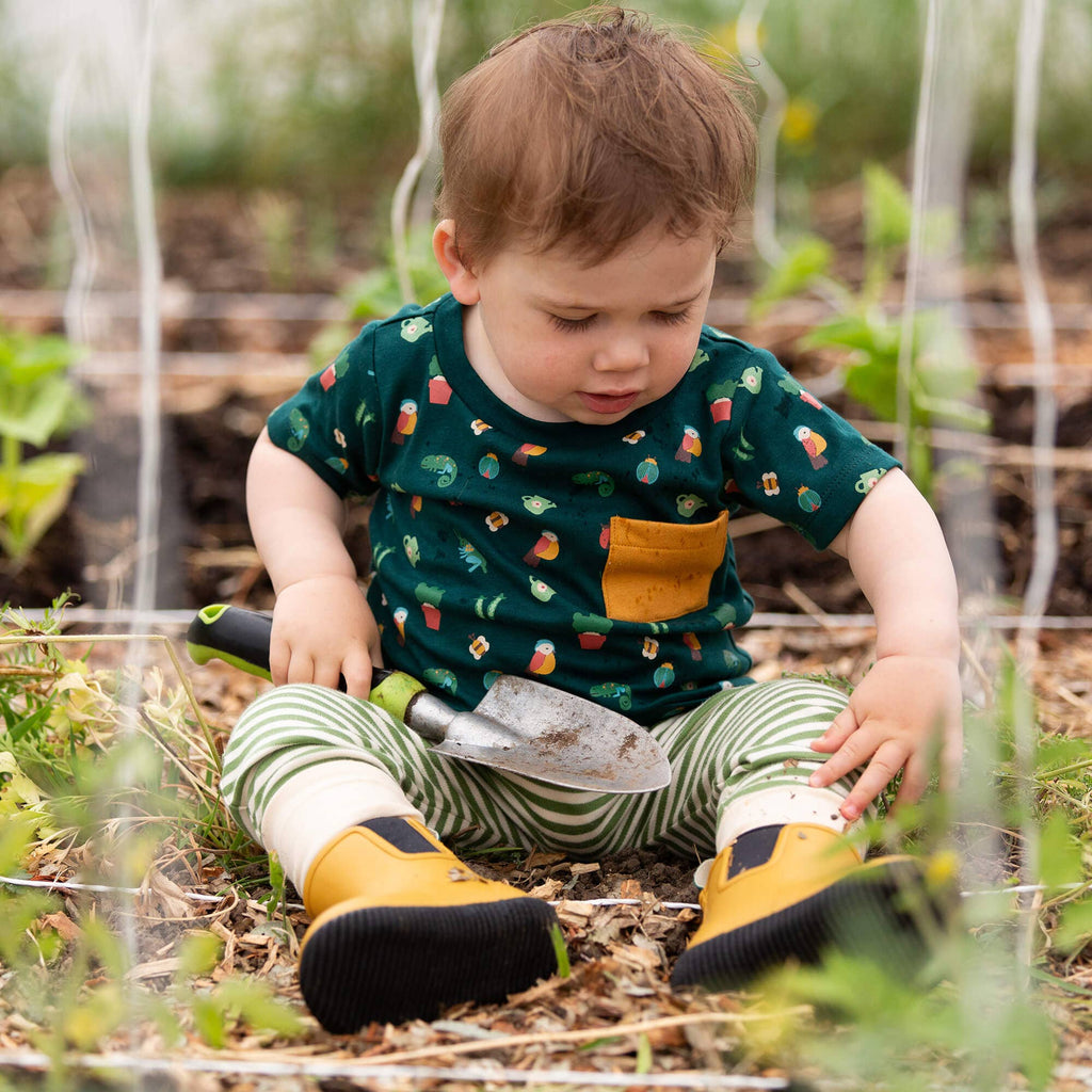 Organic Cotton T-Shirt & Jogger Playset - Spring Garden