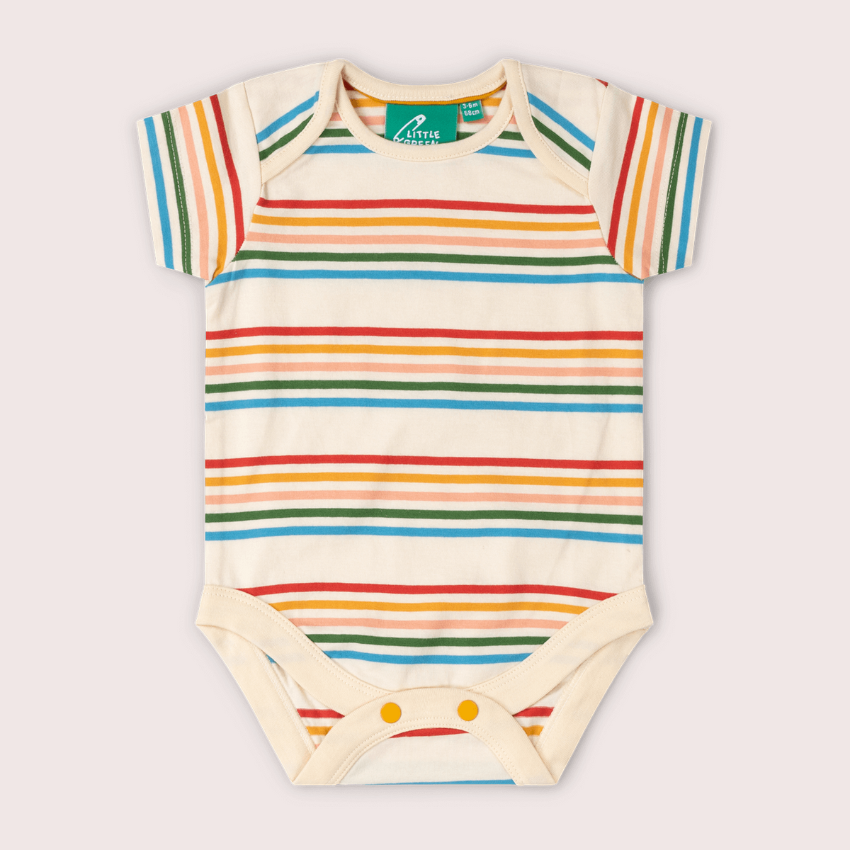 Organic Cotton Bodysuit 2 Pack - Vintage Rainbows