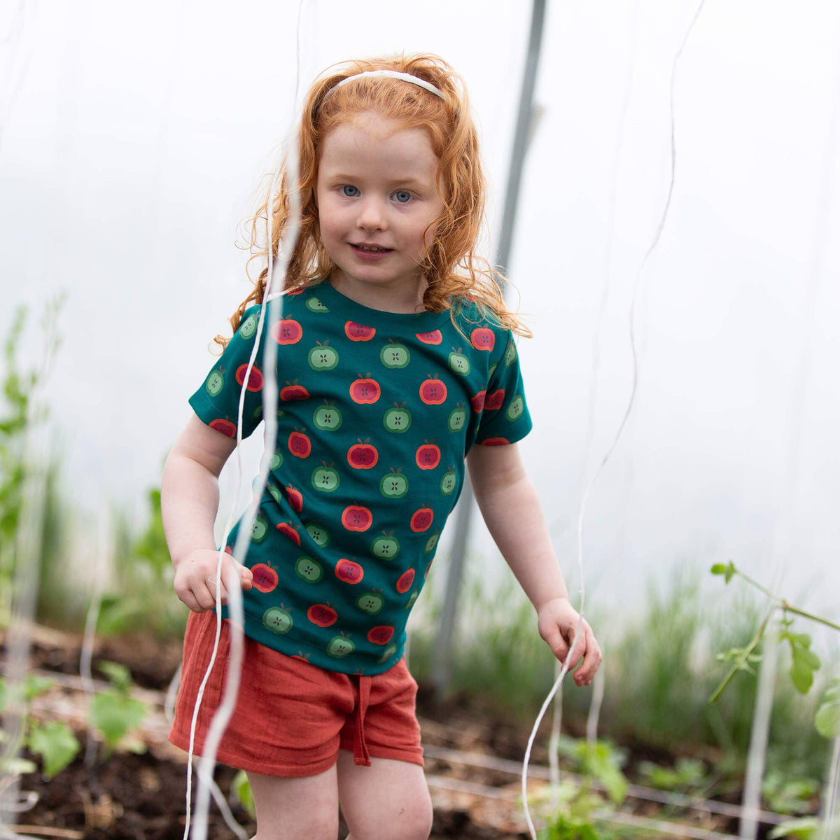 Organic Cotton Short Sleeve T-Shirt - Apples