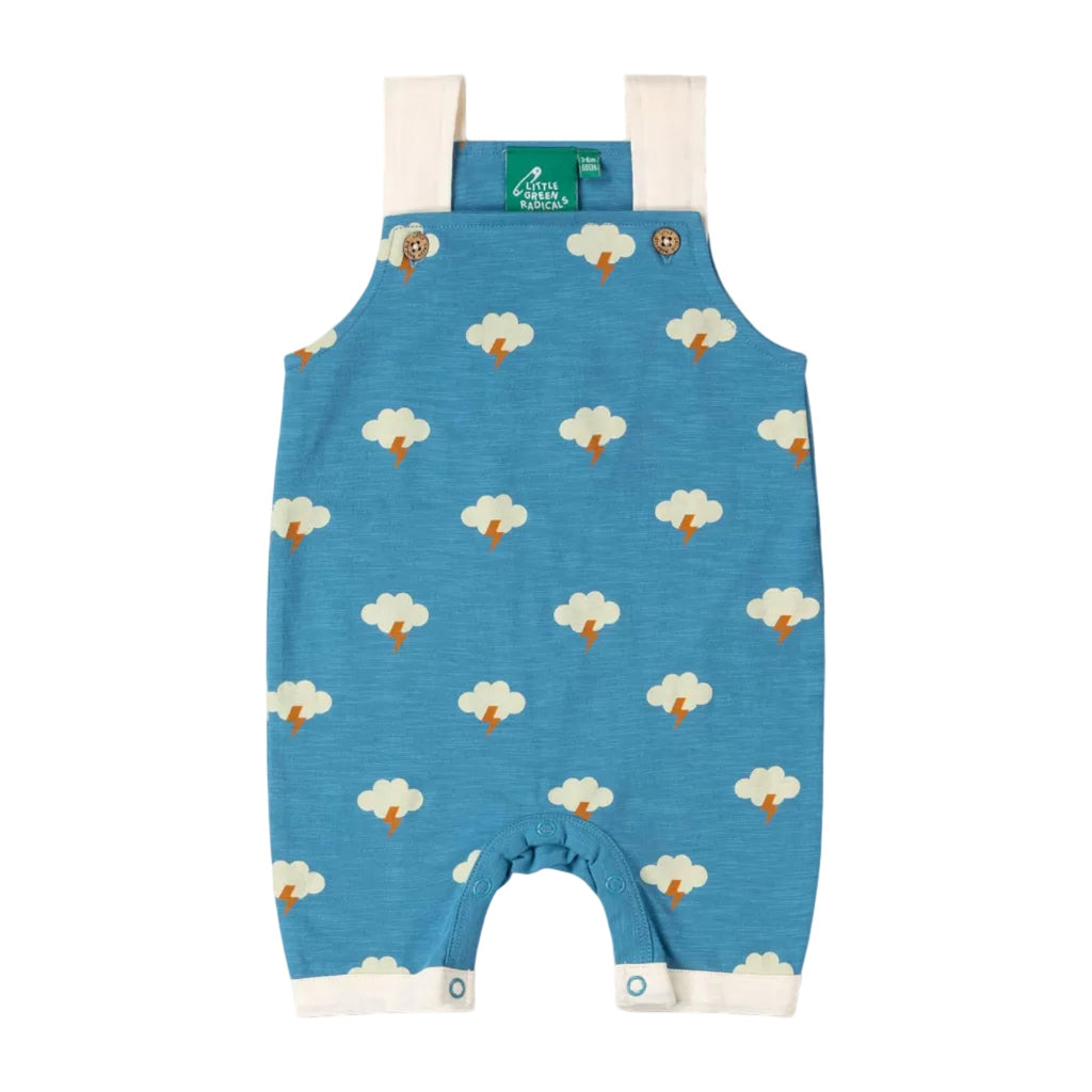 Organic Cotton Shortalls - Blue Clouds