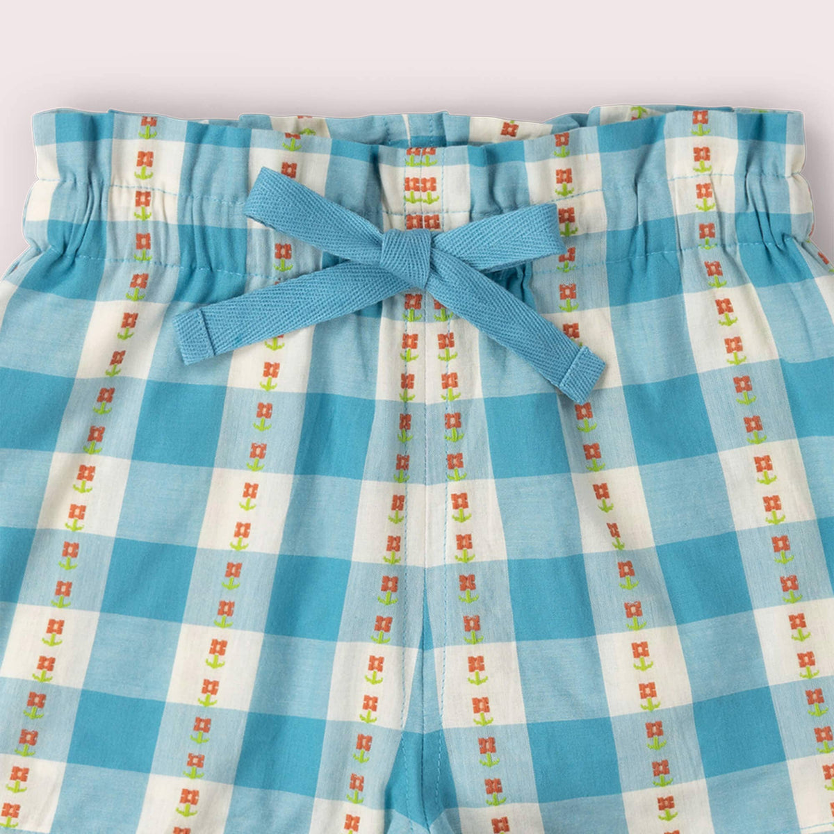 Organic Cotton Shorts - Blue Flowers