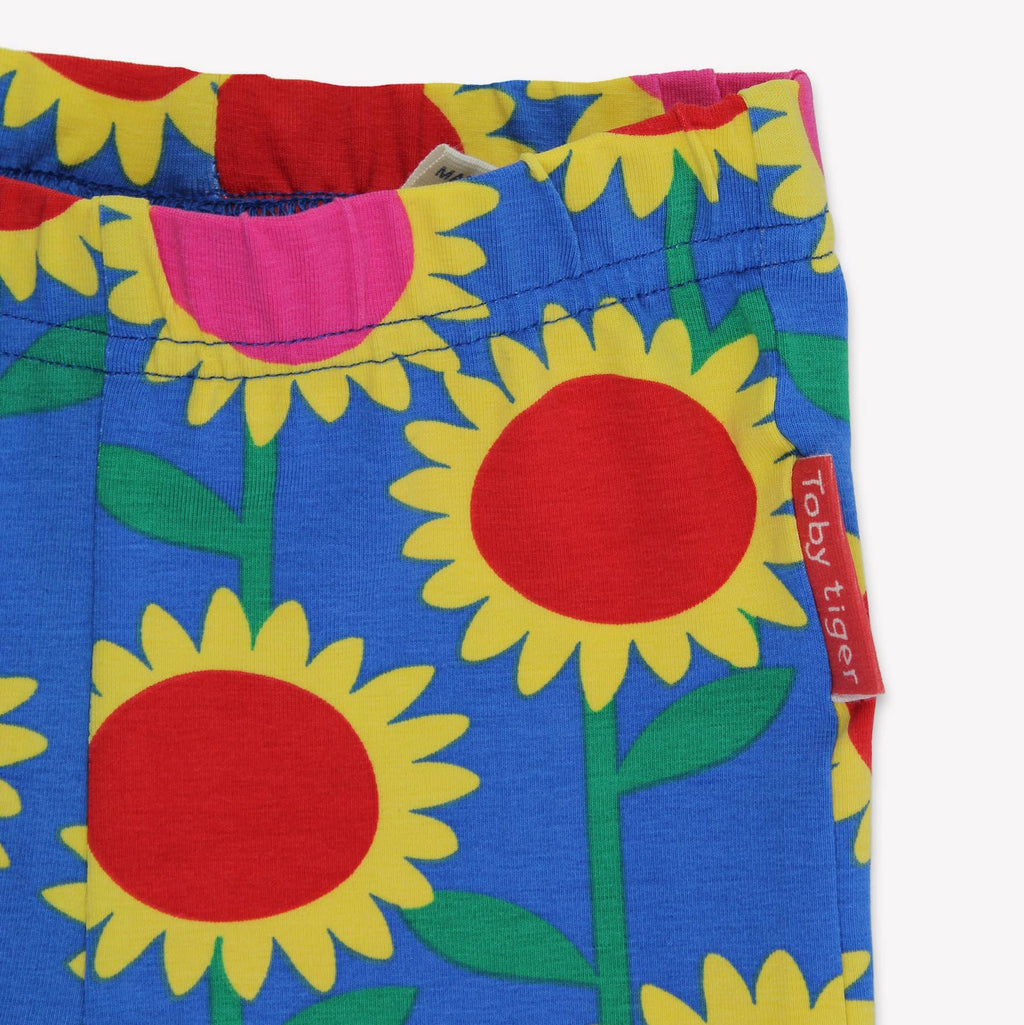 Organic Cotton Leggings - Sunflower & Bee Print