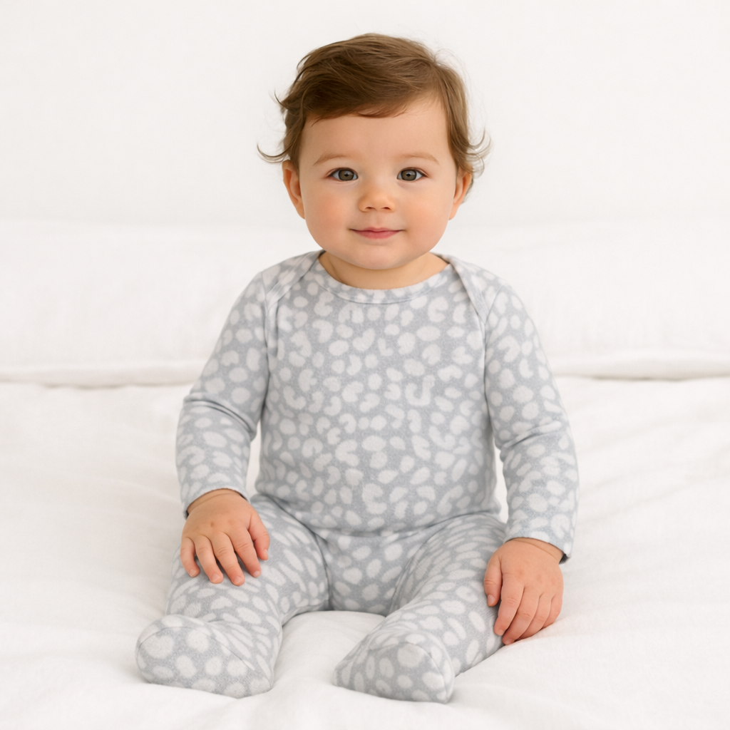 Brushed Hacci Footie Pajamas - Various Animal Prints