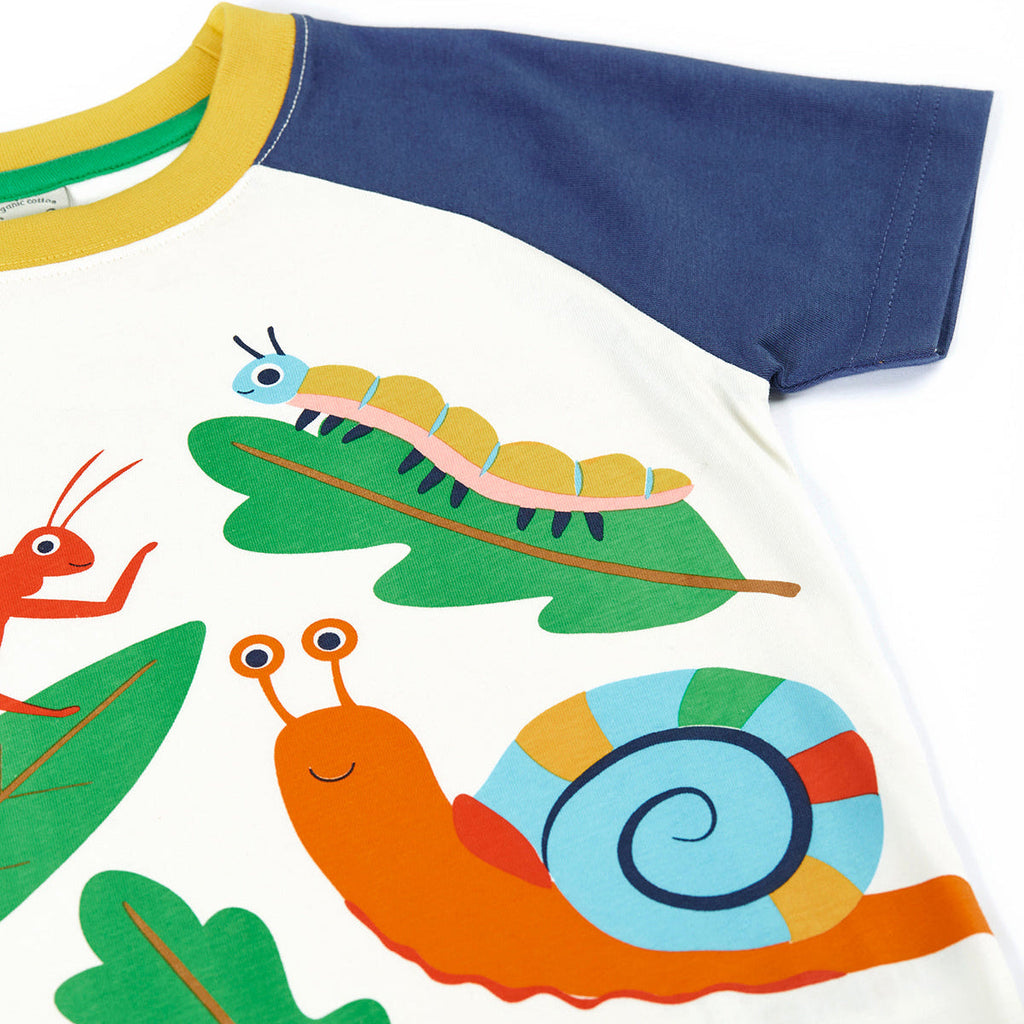 Organic Cotton Short Sleeve Raglan T-Shirt - Bugs