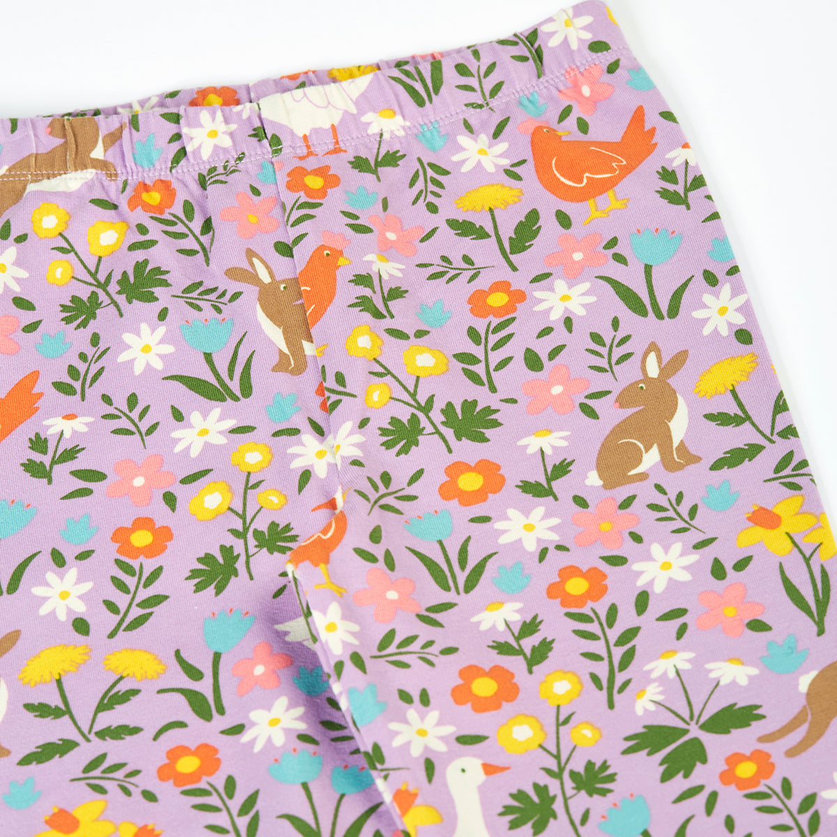 Organic Cotton Leggings - Bunny Meadow