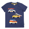 Organic Cotton Short Sleeve T-Shirt - Vehicles Surfboard Appliqué