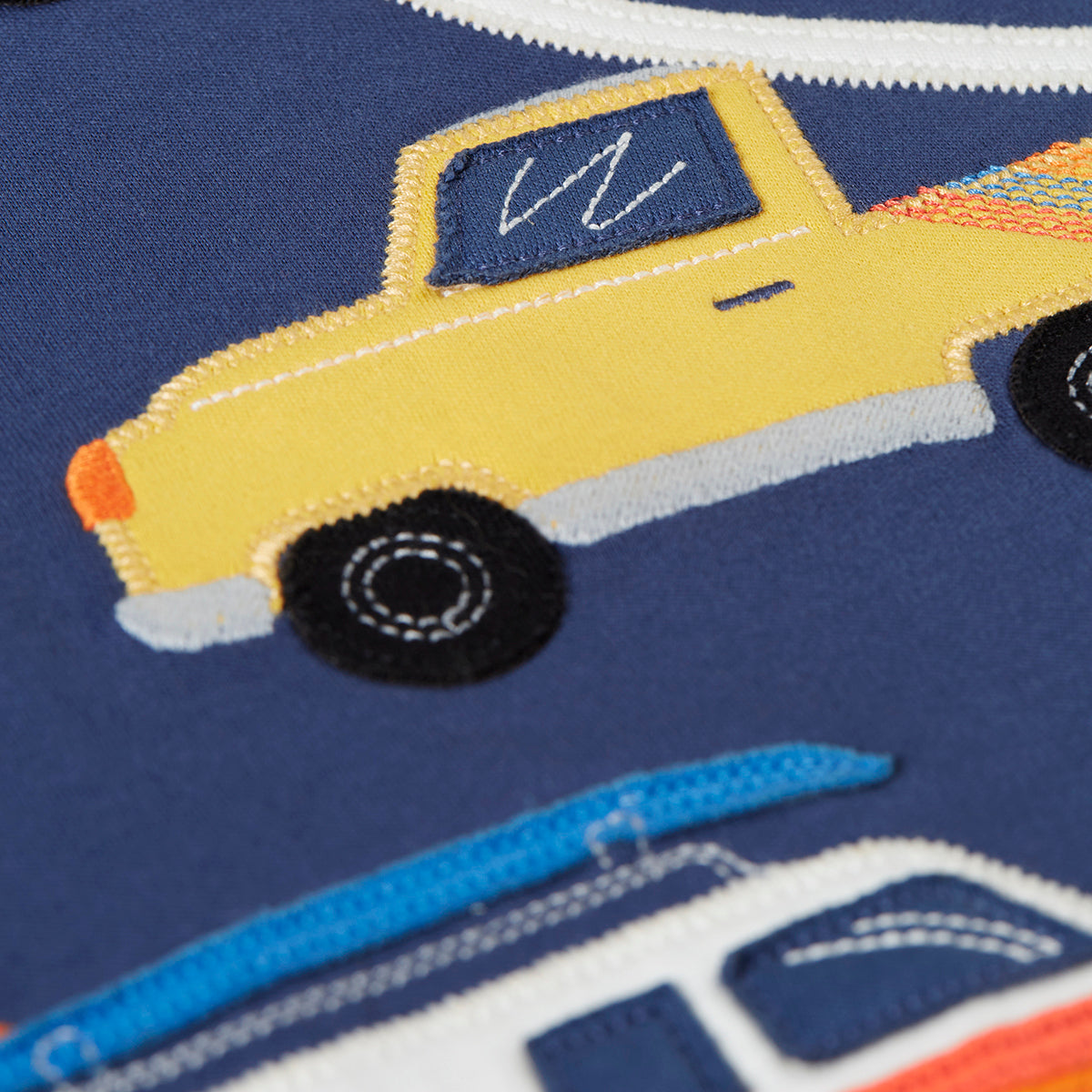 Organic Cotton Short Sleeve T-Shirt - Vehicles Surfboard Appliqué