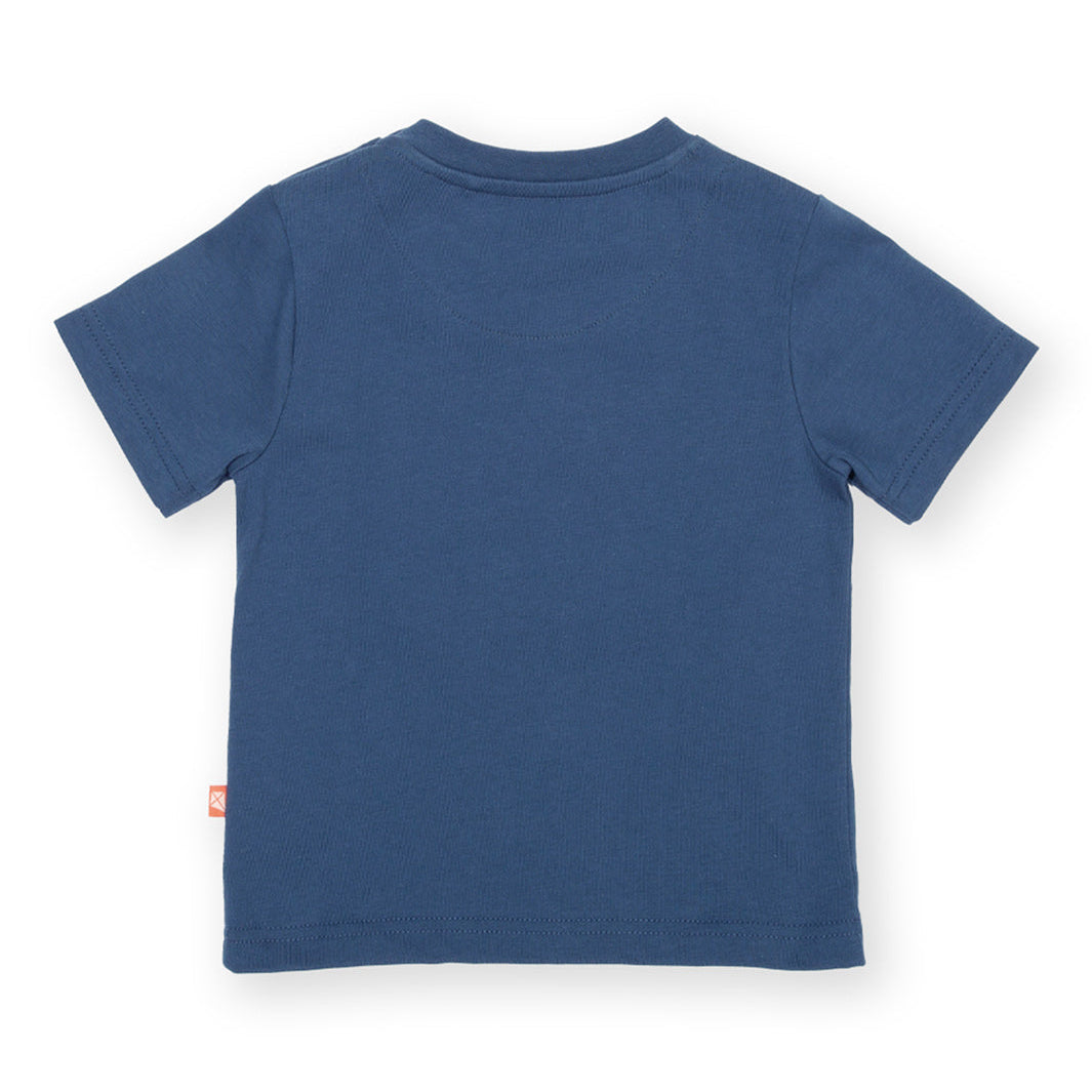 Organic Cotton Short Sleeve T-Shirt - Swimming Dino Appliqué