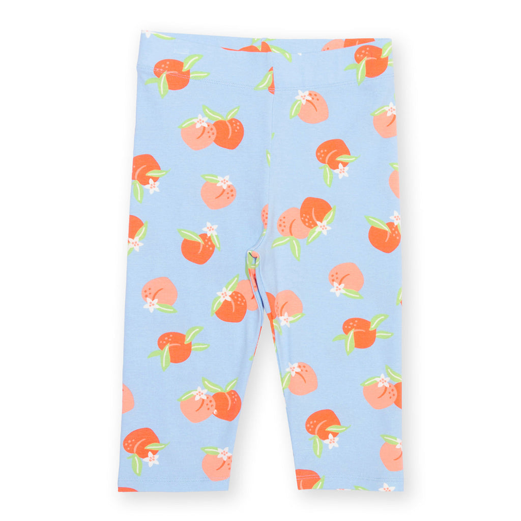 Organic Cotton Pedal Pushers - Peach Print