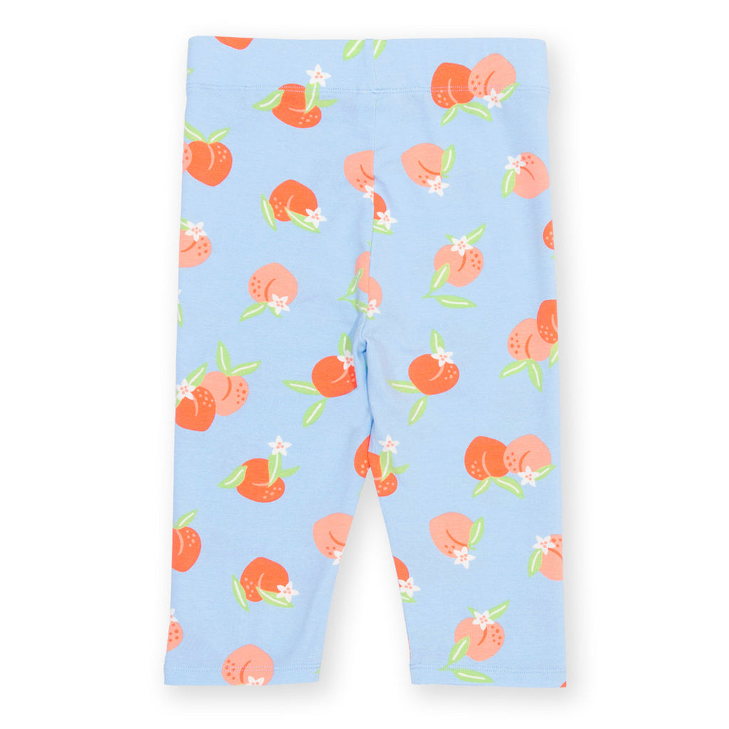 Organic Cotton Pedal Pushers - Peach Print