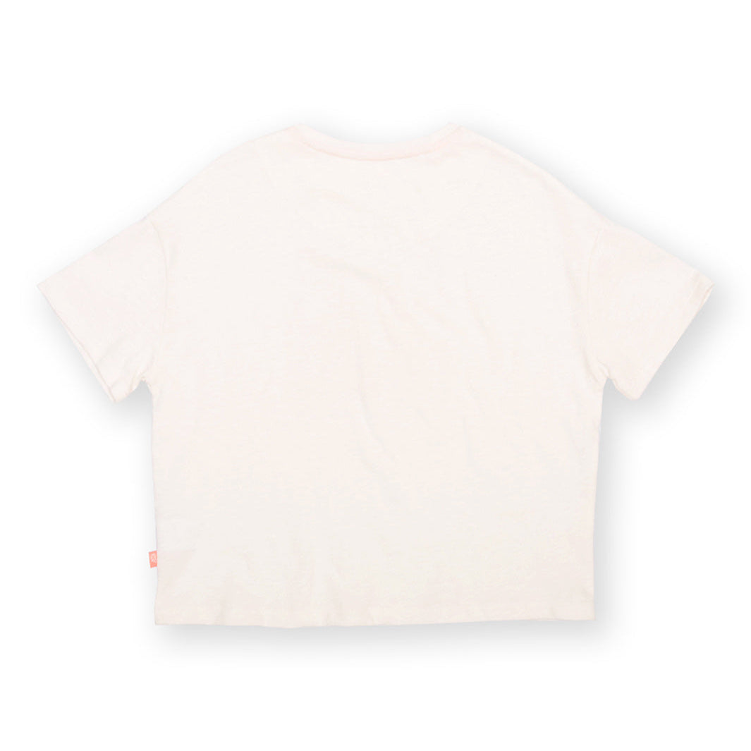 Organic Cotton Short Sleeve Boxy T-Shirt - Life's a Peach Print