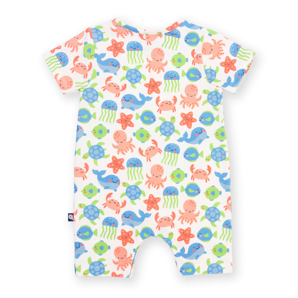 Organic Cotton Short Romper - Under the Sea Print
