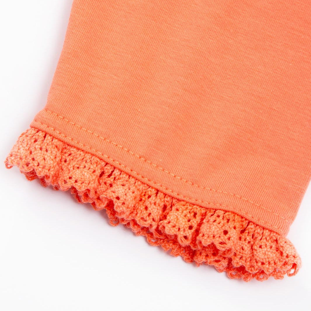 Organic Cotton Pedal Pushers - Tangerine