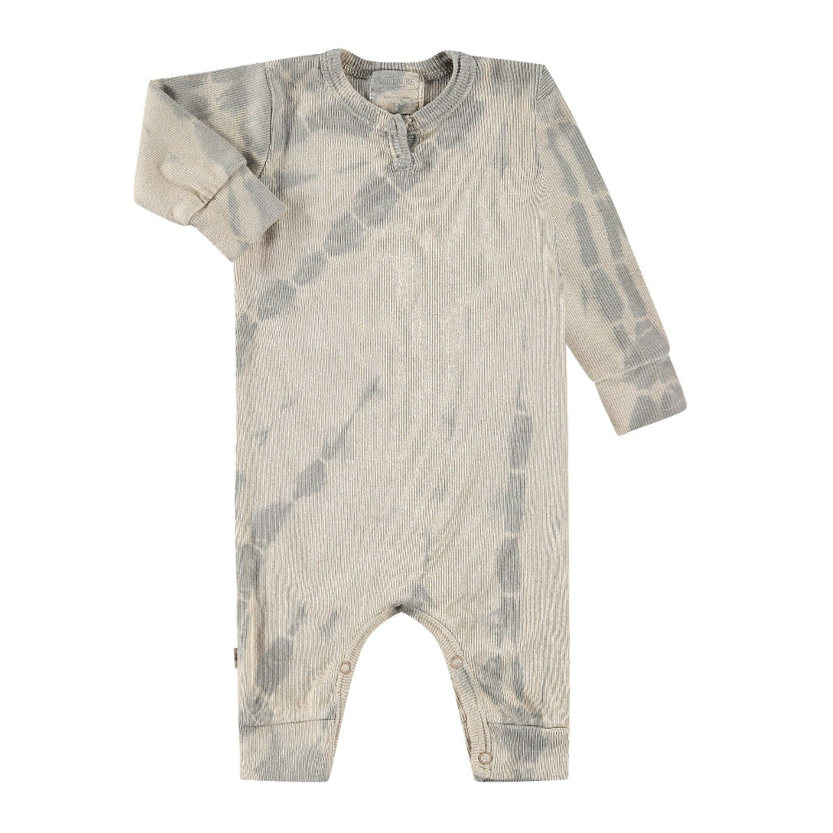 Cotton Blend Ribbed Henley Romper - Various Tie Dye Colors