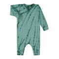 Cotton Blend Ribbed Henley Romper - Various Tie Dye Colors