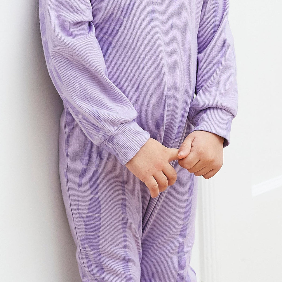 Cotton Blend Ribbed Henley Romper - Various Tie Dye Colors