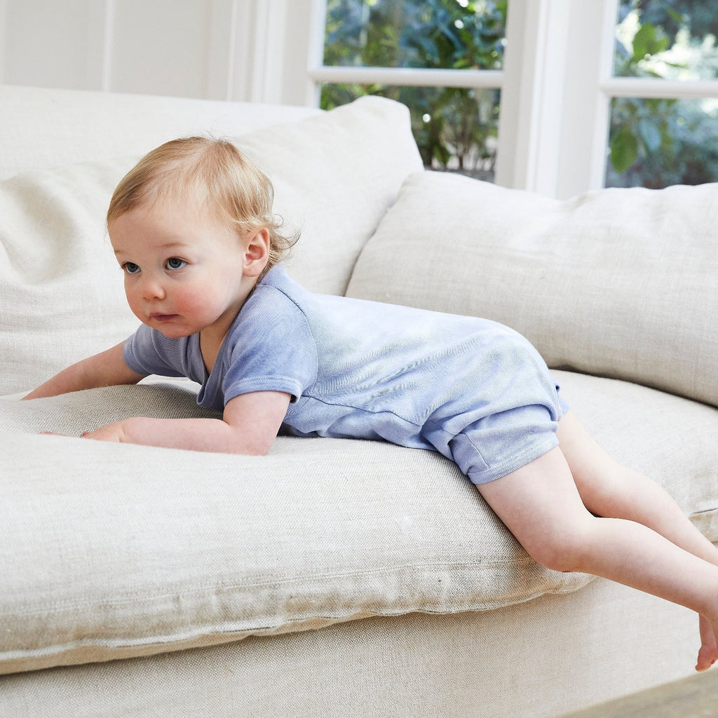 Cotton Blend Ribbed Shortall - Various Marbled Colors
