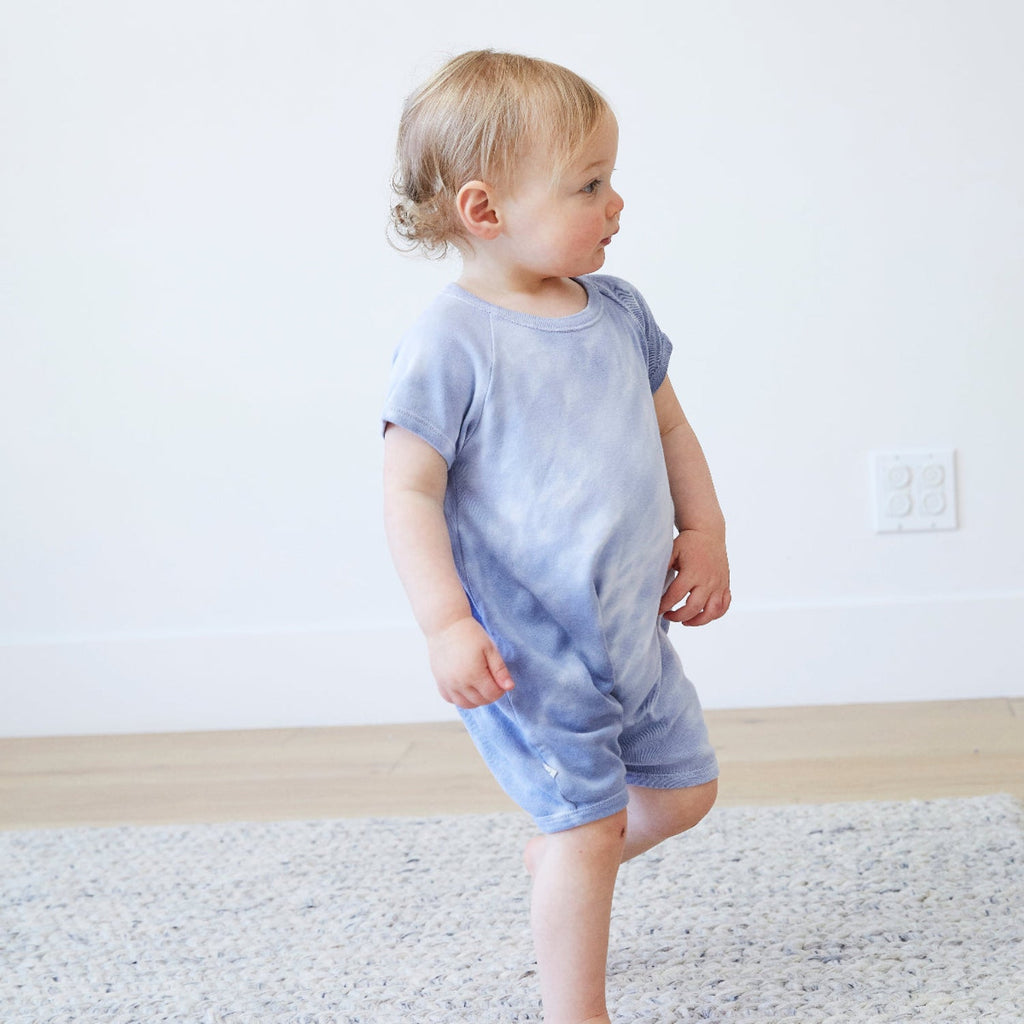 Cotton Blend Ribbed Shortall - Various Marbled Colors