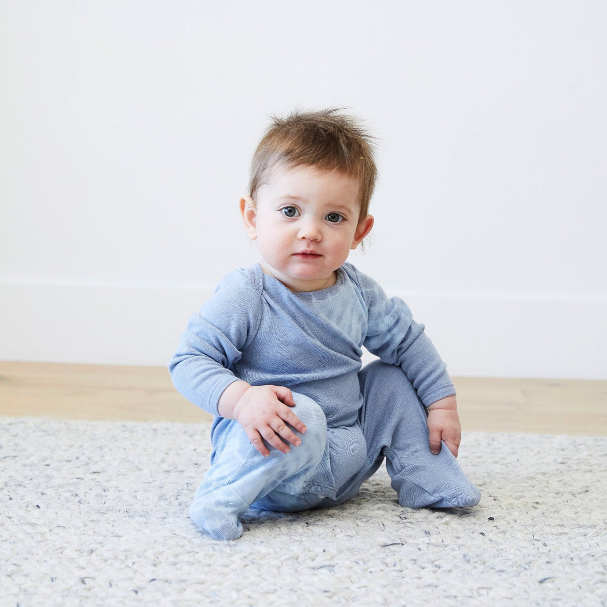 Organic Cotton Ribbed Footie Pajamas - Various Tie Dye Colors