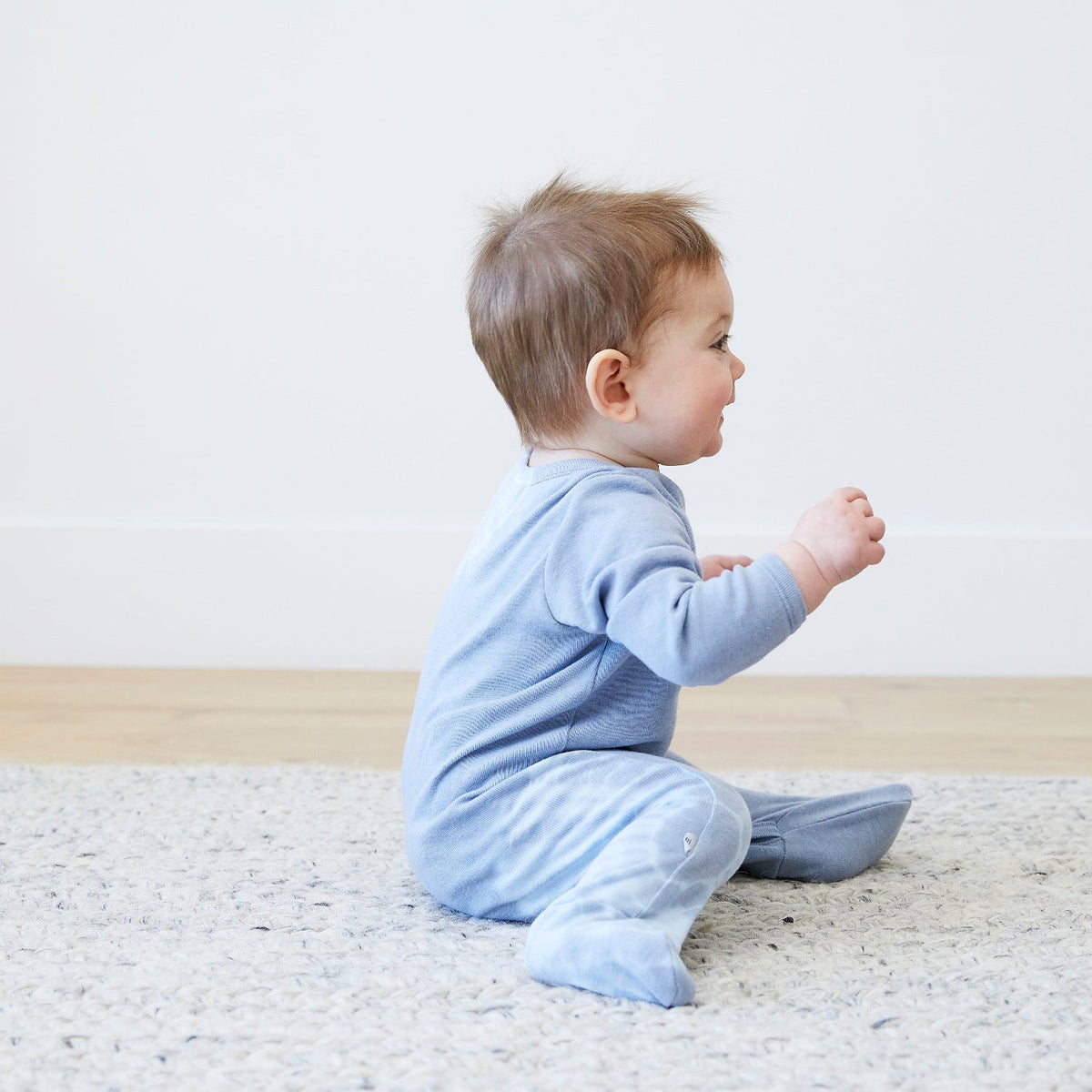 Organic Cotton Ribbed Footie Pajamas - Various Tie Dye Colors