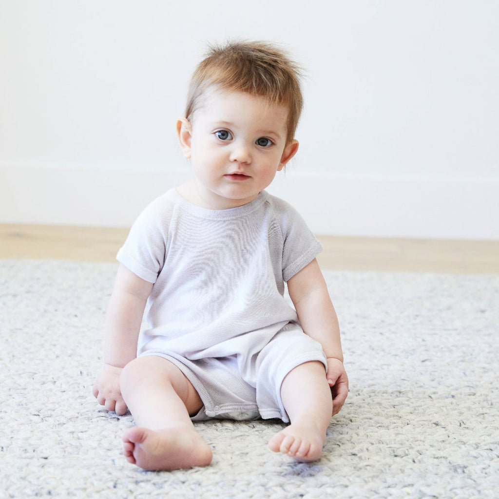 Cotton Blend Ribbed Shortall - Various Marbled Colors