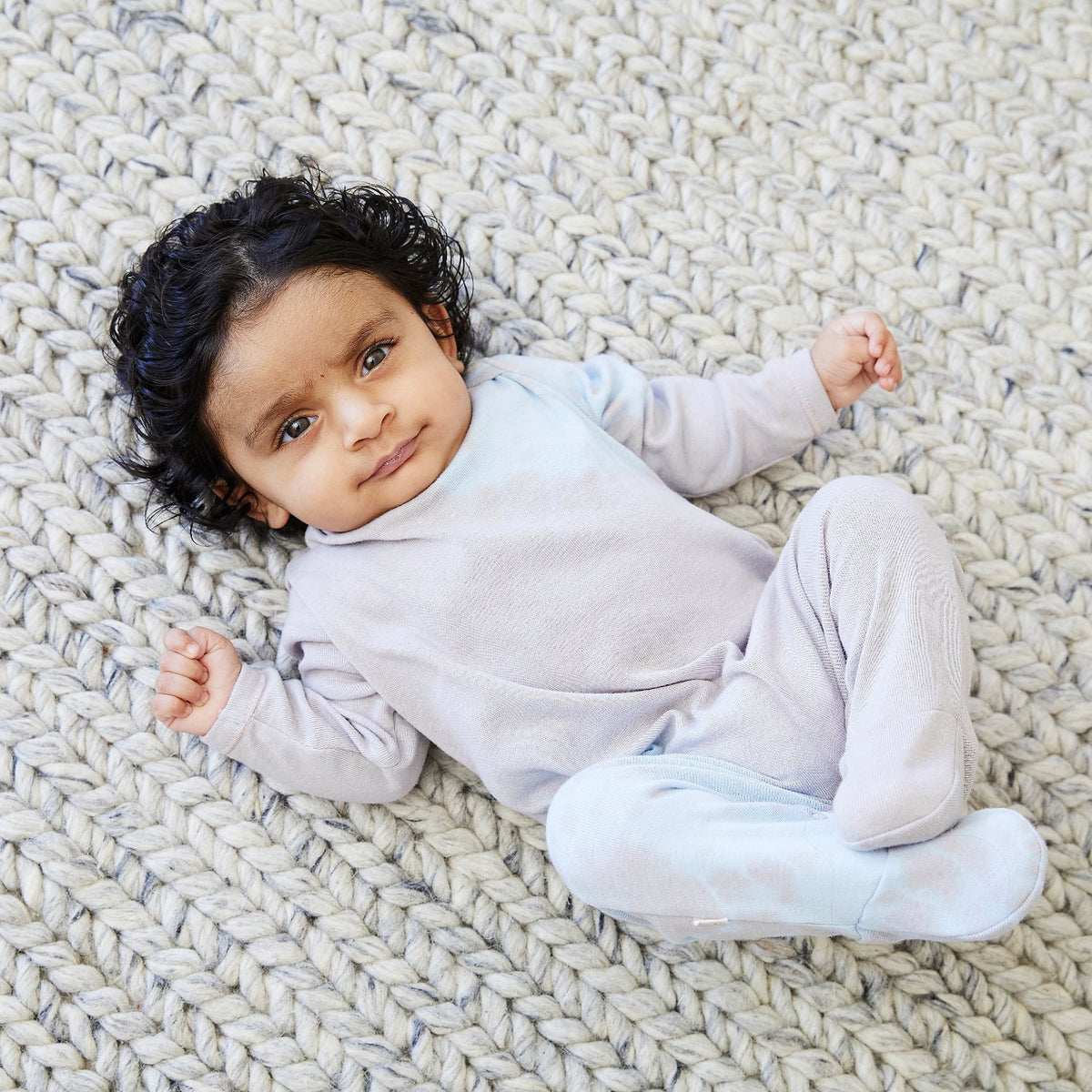 Organic Cotton Ribbed Footie Pajamas - Various Tie Dye Colors