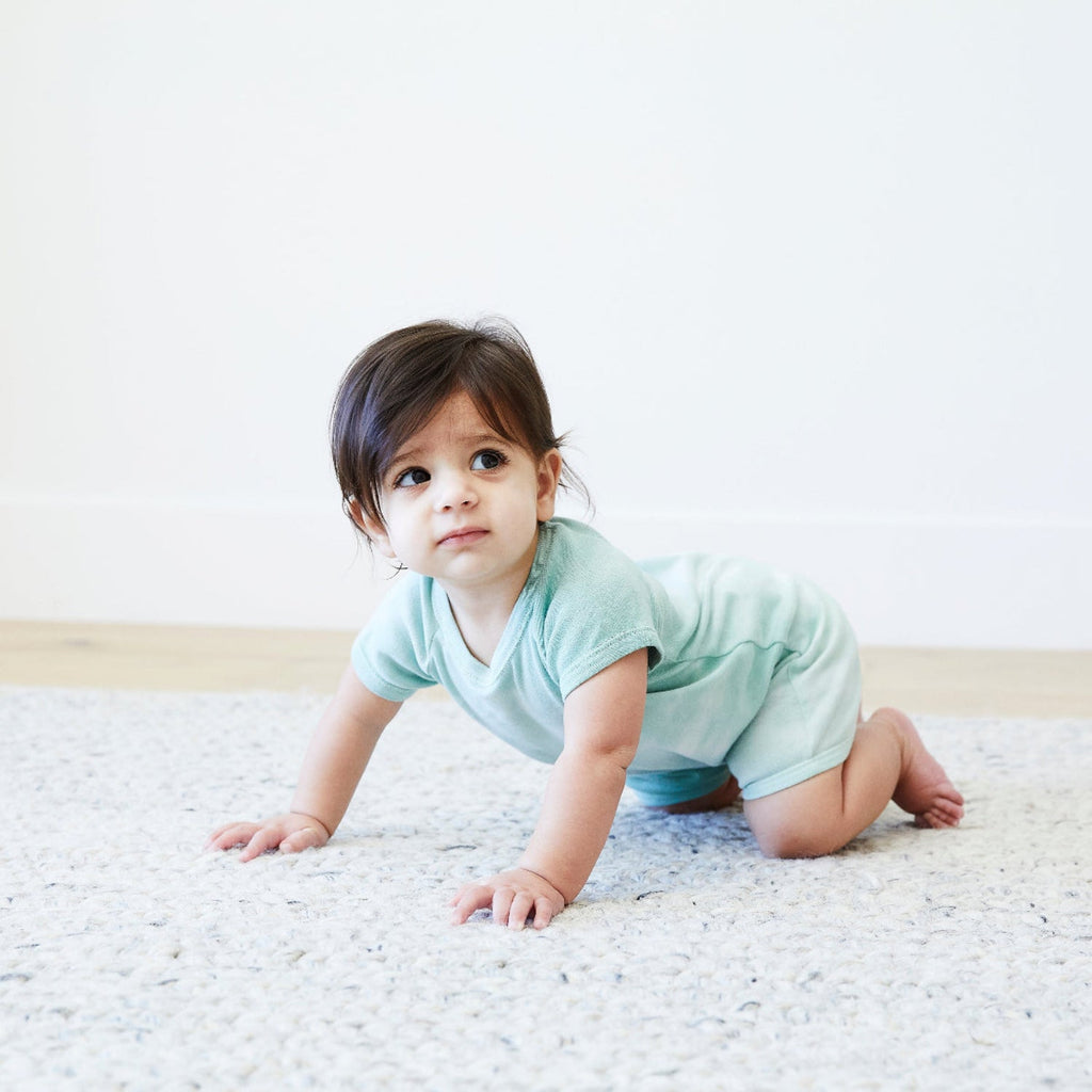 Cotton Blend Ribbed Shortall - Various Marbled Colors