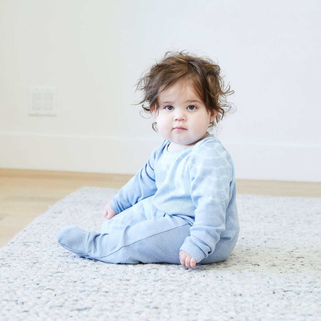 Organic Cotton Ribbed Footie Pajamas - Various Tie Dye Colors