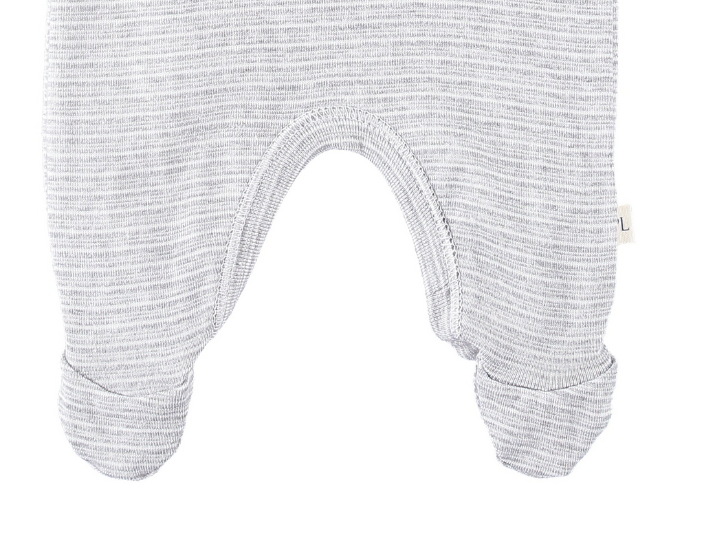 Organic Cotton Blend Ribbed Footie Pajama - Various Colors
