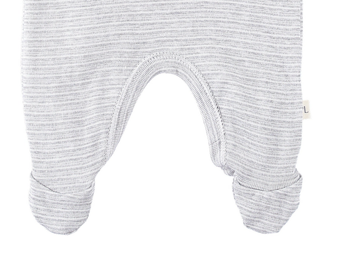 Organic Cotton Blend Ribbed Footie Pajama - Various Colors