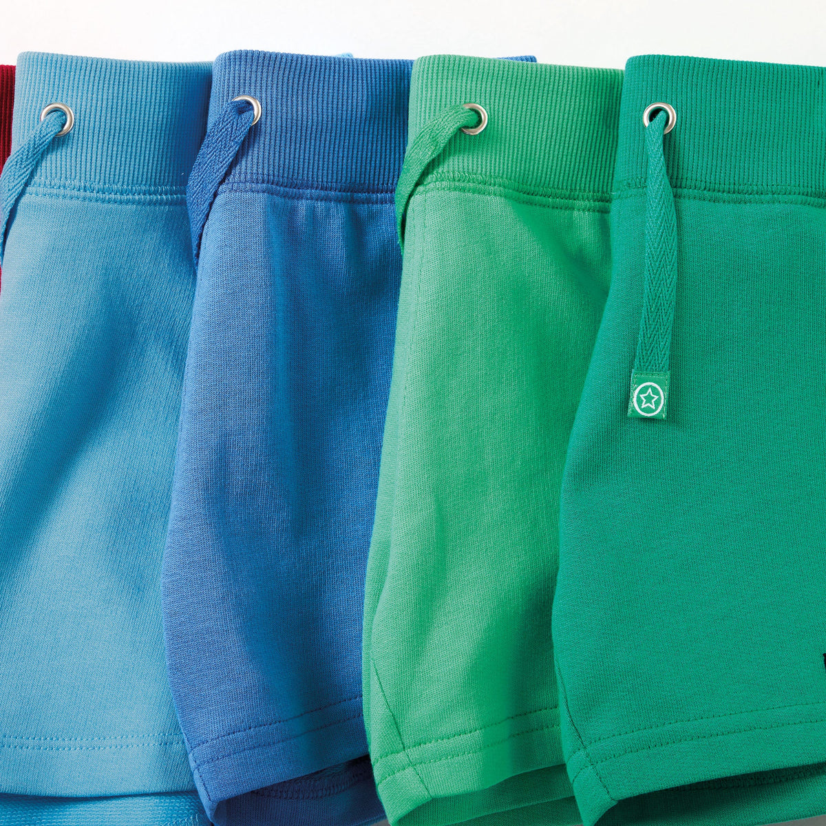 Organic Cotton Relaxed Shorts - Salsa Red