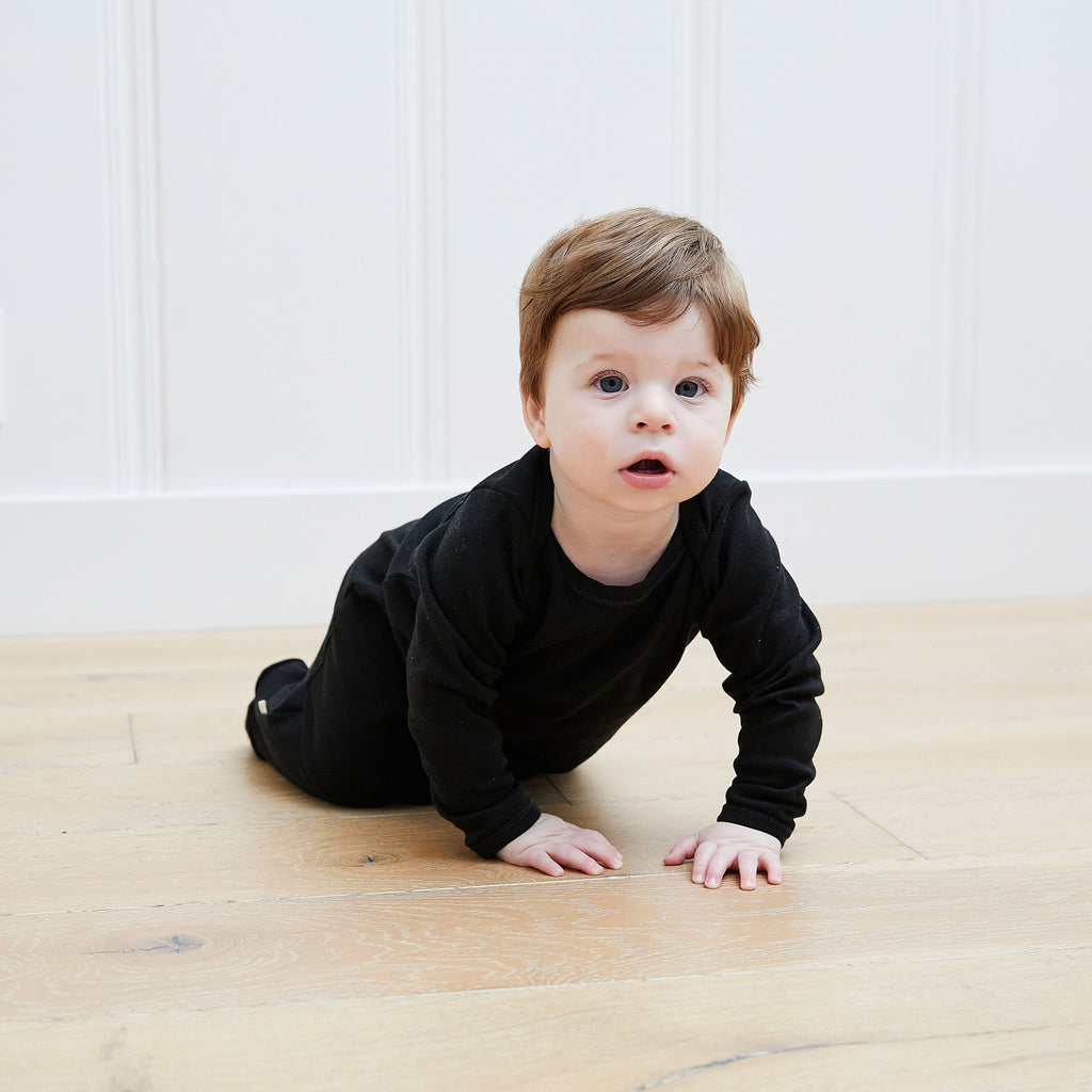 Organic Cotton Blend Ribbed Footie Pajama - Various Colors
