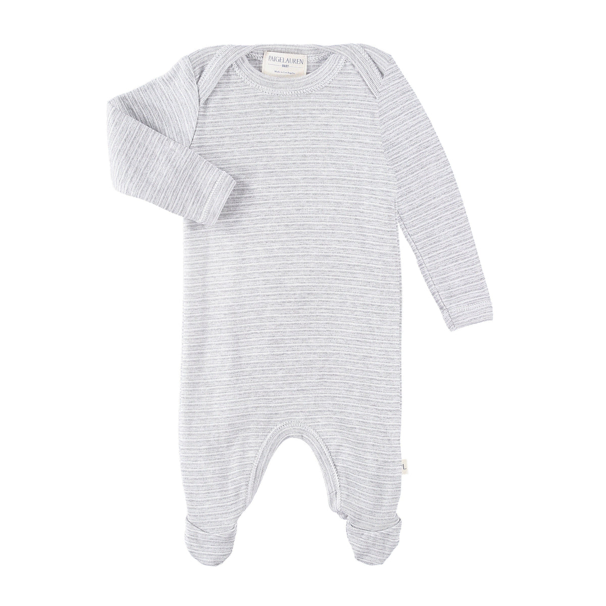 Organic Cotton Blend Ribbed Footie Pajama - Various Colors