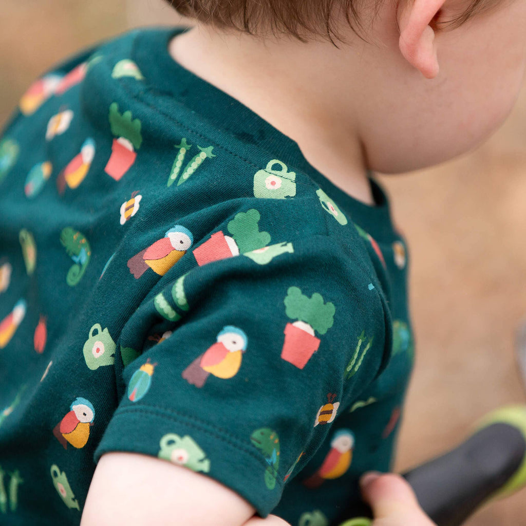 Organic Cotton T-Shirt & Jogger Playset - Spring Garden