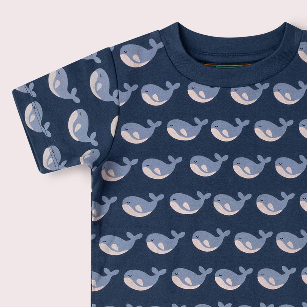 Organic Cotton Short Sleeve T-Shirt - Whales