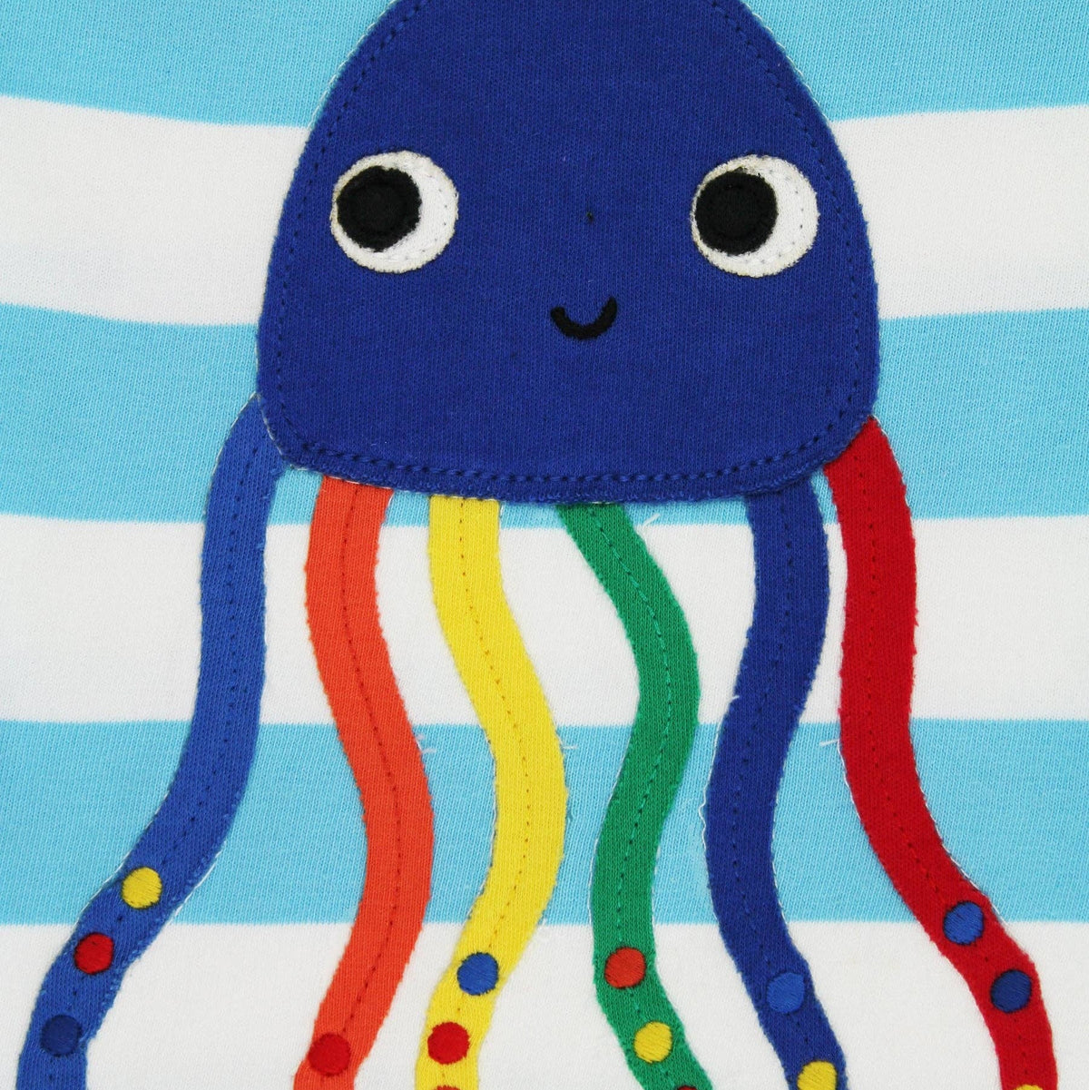Organic Cotton Short Sleeve T-Shirt - Jellyfish Appliqué